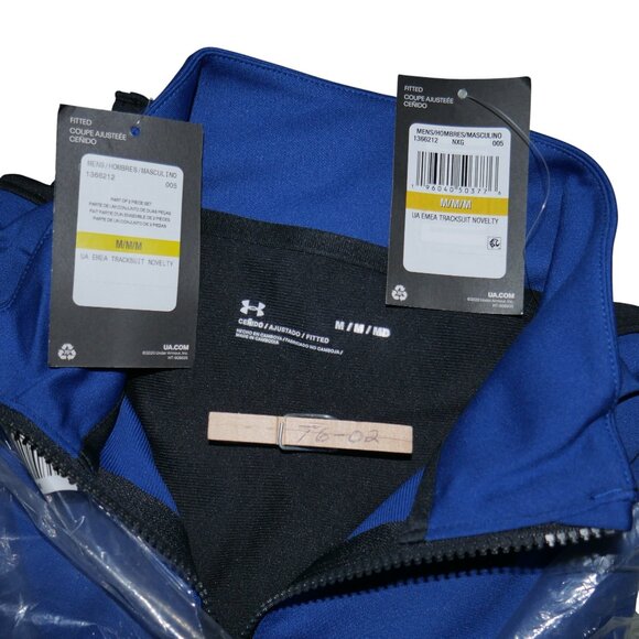 Under Armour Tracksuit Mens Size M Game Royal/Black Matching 2 pIece Set Outfit - Picture 11 of 12